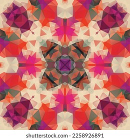 Diseño de patrones sin fisuras de mosaico geométrico, Diseño textil de repetición, Diseño de superficie.