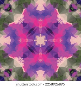 Geometric mosaic seamless pattern design, Repeat textile design, Surface design.