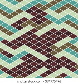 Geometric mosaic seamless pattern. The elements are arranged on a white background.