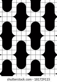 Geometric mosaic seamless pattern, vector background.