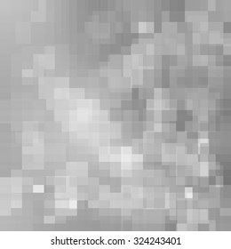 Geometric mosaic silver pixelated background. Vector illustration EPS10