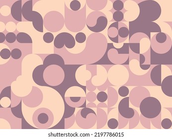 Geometric mosaic with simple shapes. Abstract pattern in neo geo style. Vectror ilustration for background.