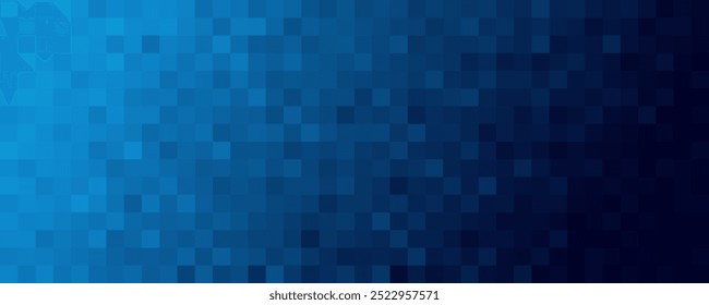 Fondo azul del gradiente de la textura del mosaico geométrico, forma cuadrada abstracta de la escena del patrón del tono oscuro para la marca, calendario, postal, salvapantallas, cartel, cubierta, tarjeta de visita.
