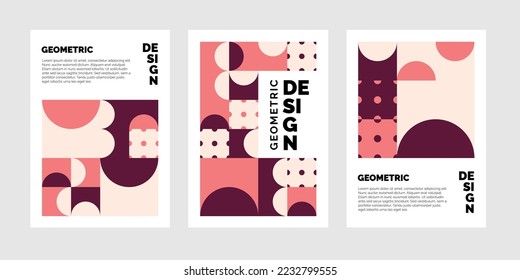 Geometric Mosaic Trifold brochure Template