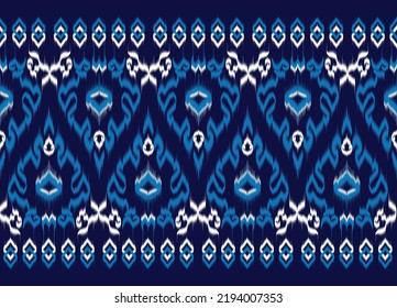 Motivo geométrico del diseño de patrones étnicos orientales. diseño de ikat para patrones étnicos tela de costura boho textil o geométrica nativa y tejido tipo ikat estilo vectorial de papel tapiz de ilustrador.
