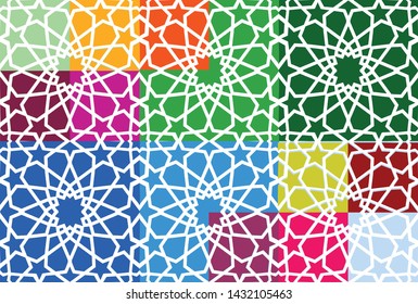 Geometric motifs of Islamic ornaments for various purposes