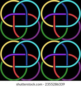Geometric motif.Seamless pattern.Image on white and colored background.