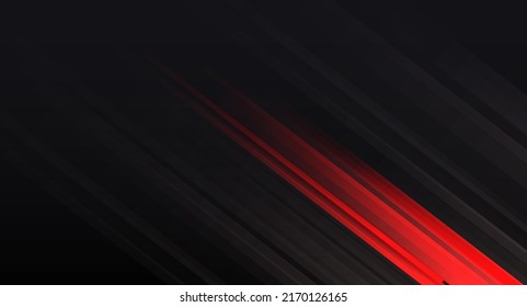 geometric motion lines futuristic technology red black abstract background presentation template isolated vector.