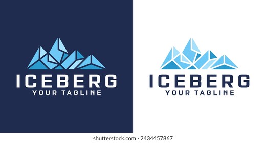 geometric mountain or iceberg logo design