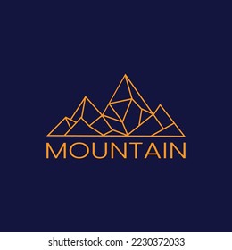 Geometric mountain logo design eps10 file cmyk color mode 