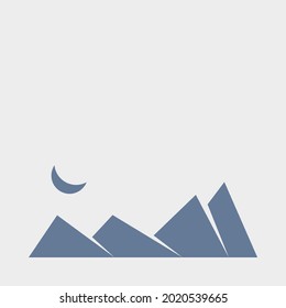 Geometric Mountains silhouette landscape art poster illustration