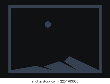 Geometric Mountains silhouette landscape art poster illustration