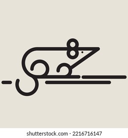 A GEOMETRIC MOUSE LOGO OR ICON FOR DIFFERENT PURPOSE 