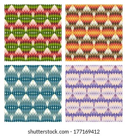 geometric multicolor seamless pattern - vector illustration