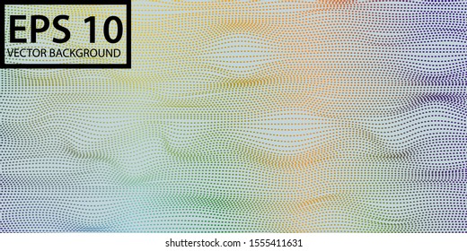 Geometric multicolored bulbs and dot mesh gradient Background vector