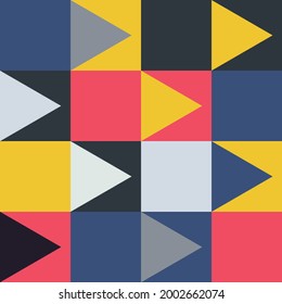 Geometric multi-colored synthetic minimalist poster with a simple shape and pattern. Abstract vector design in the Scandinavian style for a web banner, business presentation, corporate packaging, prin