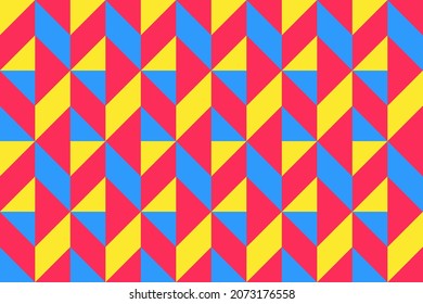 Geometric mural background. Modern artwork of abstract composition made with geometrical shapes in Bauhaus style. Delicate seamless design for banner, prints. Vector pattern illustration EPS 10.  