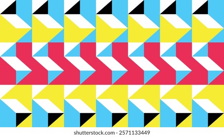 Geometric mural background. 
Modern pattern of abstract composition made with random colorful triangles in Bauhaus style. 
Delicate design for banners, posters. 