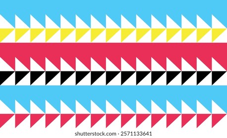 Geometric mural background. 
Modern pattern of abstract composition made with random colorful triangles in Bauhaus style. 
Delicate design for banners, posters. 