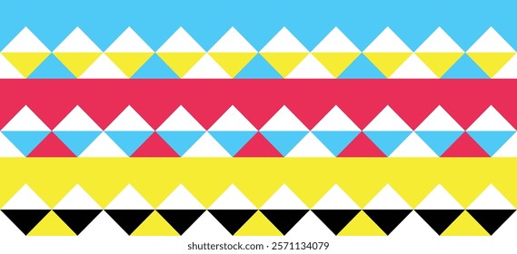 Geometric mural background. 
Modern pattern of abstract composition made with random colorful triangles in Bauhaus style. 
Delicate design for banners, posters. 
