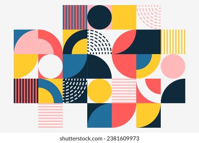 Geometric mural wallpaper vector design in eps 10