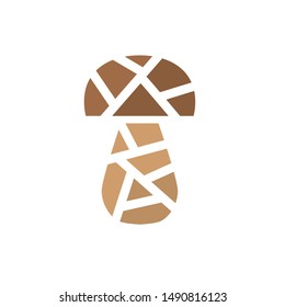 geometric mushroom icon- vector illustration