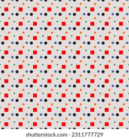 Geometric muticolor and muti shape seamless pattern.
