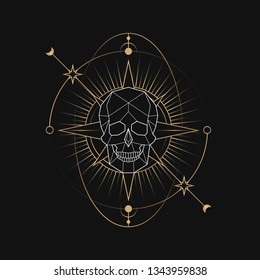 Geometric mystic death symbol vector