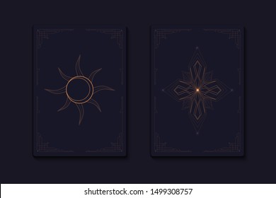 Geometric mystic symbols vector set