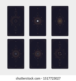 Geometric mystic symbols vector set