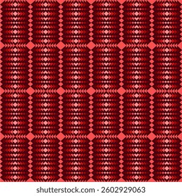 Geometric Native American Pattern Design Red tone