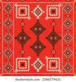 Geometric native pattern seamless digital pixel fabric. Pixel art pattern,bandana geometric ethnic pattern,Navajo boho carpet,design for clothing,carpet,background,wrapping,vector,illustration