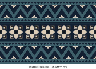 Geométrico Nativo Tribal Floral padrão sem costura. Indígenas ameríndios tapetes Projeto étnico, Sudoeste Étnico nativo padrão sem emenda. Design para roupas, tecido, tapete, tapete, tecido e decoração.