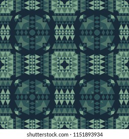 Geometric with native, tribal look seamless pattern