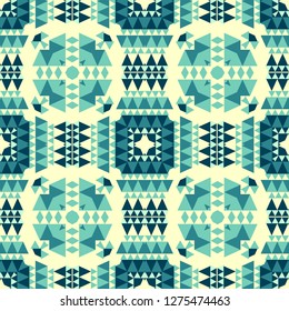 Geometric with native, tribal look seamless pattern, abstract colorful background, texture.