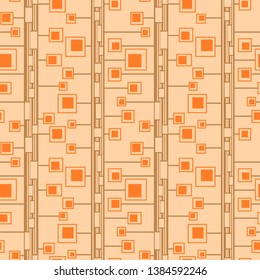 Geometric natural seamless pattern. Vector abstract ornament for textile, wrapping paper, fabric, wallpaper, web, etc.