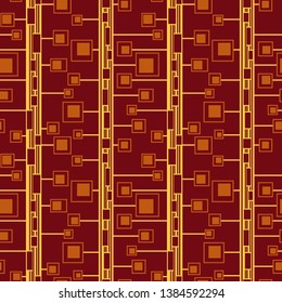 Geometric natural seamless pattern. Vector abstract ornament for textile, wrapping paper, fabric, wallpaper, web, etc.