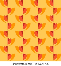 Geometric natural-inspired design. Timeless seamless pattern for textile, wallpaper, wrapping paper, prints, surface design, inlay, parquet, web background or another accent etc.