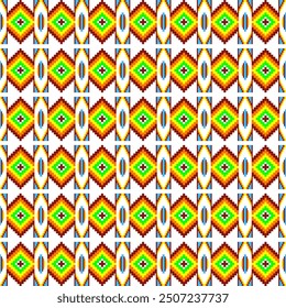 Geometric Navajo ethnic pattern. Navajo Abstract ethnic geometric pattern design for fabric, carpet, tile, clothing, embroidery, wallpaper, and background.