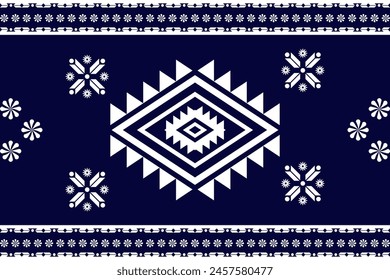 Geometric navajo tribal ethnic seamless pattern background. Native folk textile background