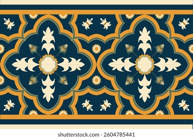 Geometric neckline embroidery design for cloth fabric and textile