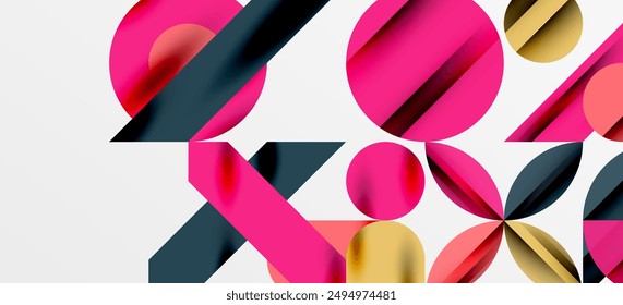 Geometrische Neo-Muster. Abstrakter Hintergrund für Cover, Banner, Flyer und Poster und andere Vorlagen