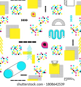 Geometric neo seamless pattern sport dark background