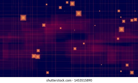 Geometric Neon Seamless Cover Background. Bright Artificial Intelligence Concept. Minimal Neon Poster Pattern. Background with Geometric Shapes.
