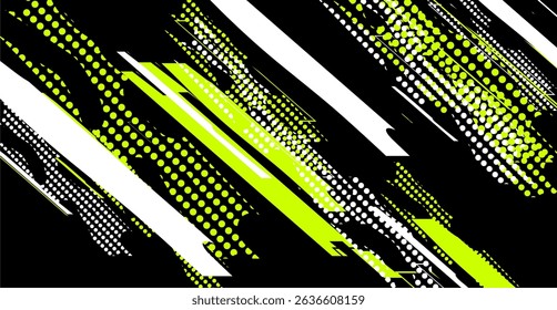 Geometric neon stripes with halftone pattern - ideal for website backgrounds