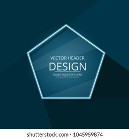 Geometric neon vector banners. Design of modern style banners, brochures and cards with neon elements. Corporate Identity, Advertising printing. Vector illustration.