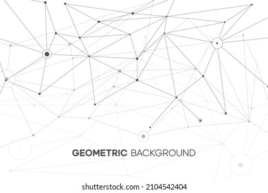 Geometric network background with plexus line. Web concept for data stcructure, science. Abstract shape or coordinates pattern with gray element.
