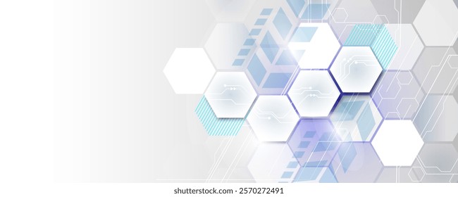 Geometric network circuit board concept technology background image