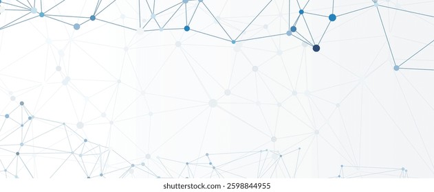 Geometric network connected dots.vector illustration