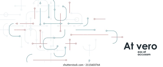 Geometric network graphic illustration. Vector innovation connect circles. Flat future engineering elements